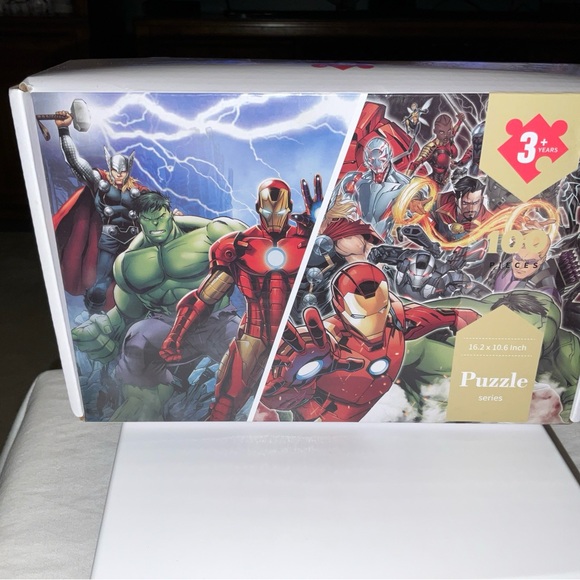 Avengers Marvel 100 Piece Puzzles 16.2X10.6 Each. 3+ Years Big PCS Set Of 2 New - Picture 2 of 16